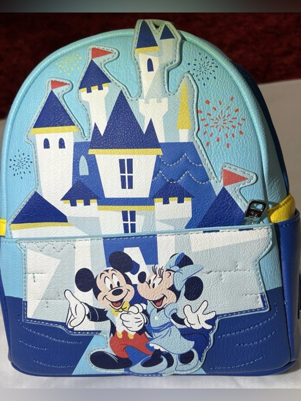 Disneyland 65th Anniversary Mickey Mouse Castle Loungefly Mini Backpack NEW!